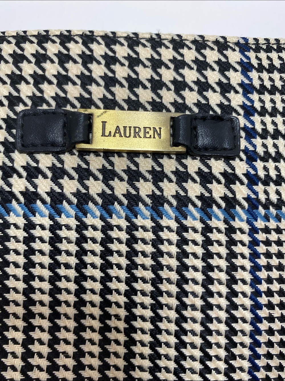Ralph Lauren Black and Cream Houndstooth Shoulder Bag and Wallet - Picture 3 of 16